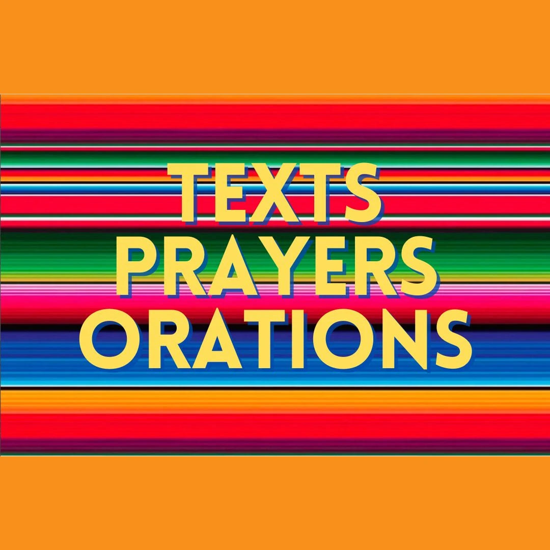 Texts, Prayers, Orations