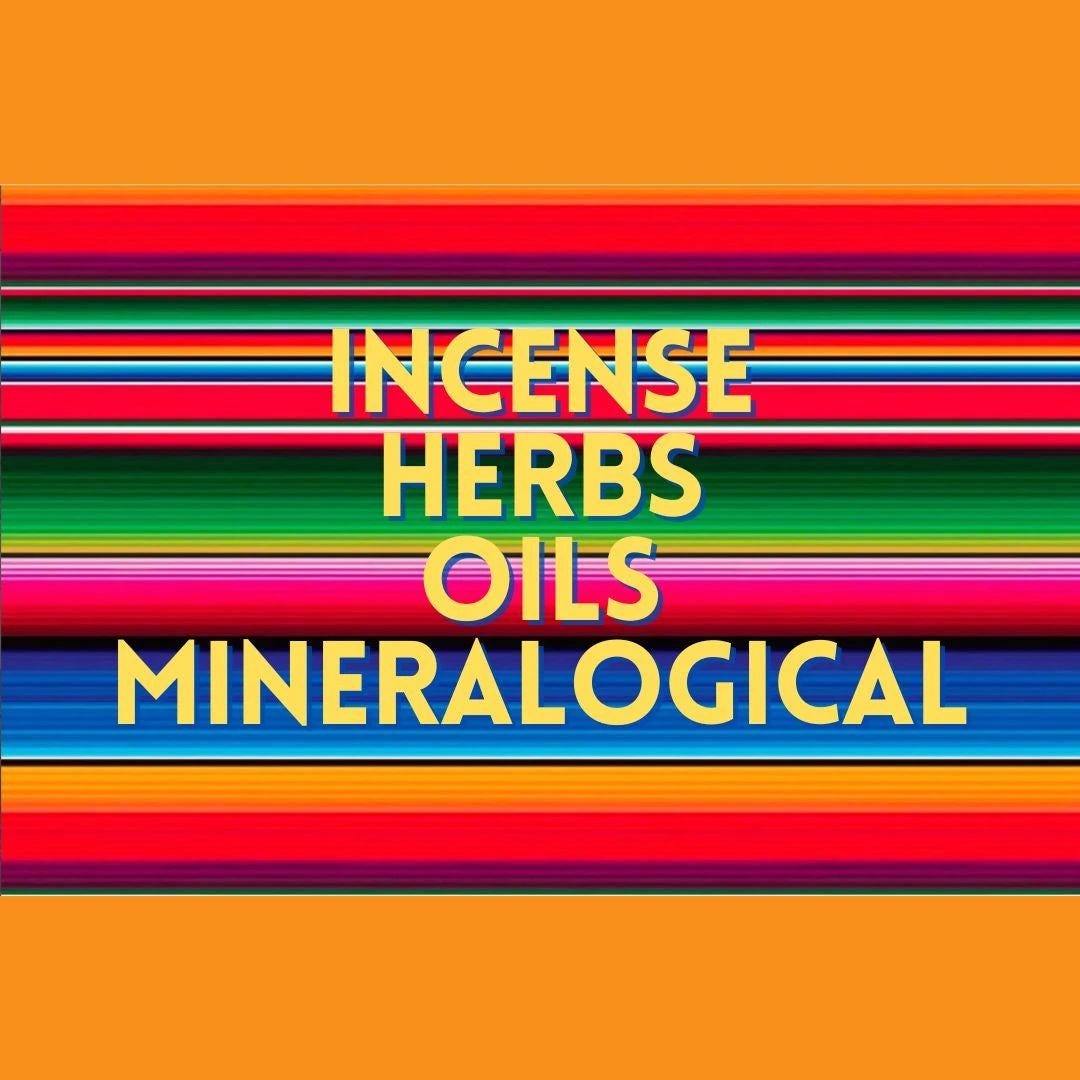 Incense, Herbs, Oils, Mineralogical