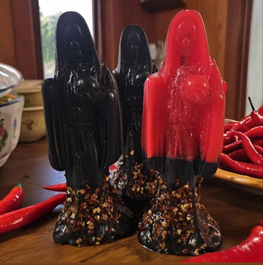 6 Inch Santa Muerte Chile Candle