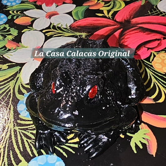 Black Toad Figurine