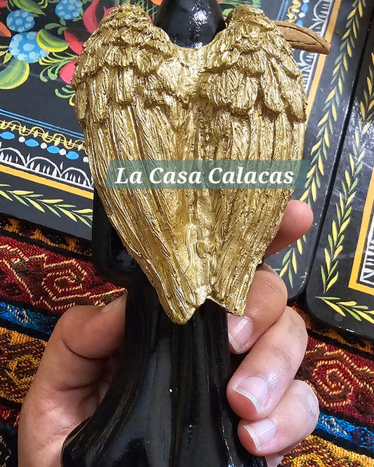 6 Inch Winged Santa Muerte Statue