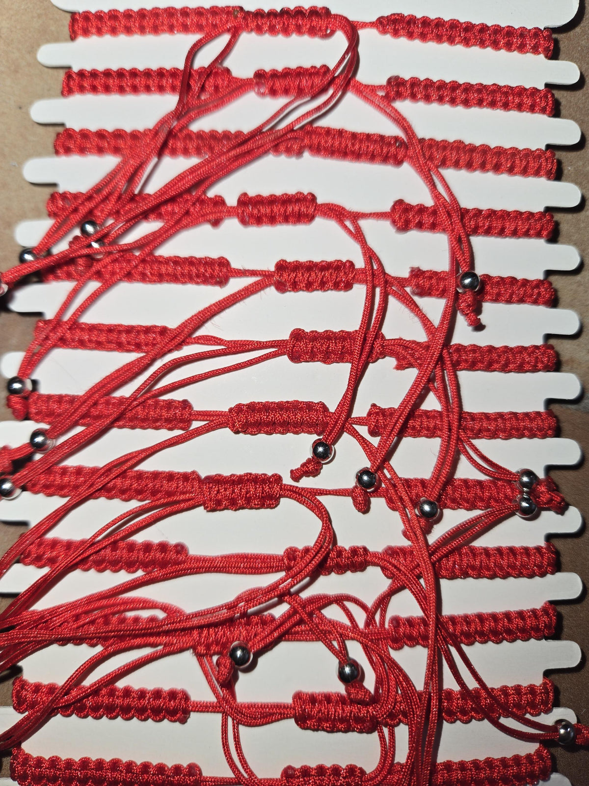 Red Black Santa Muerte Bracelet Resizable